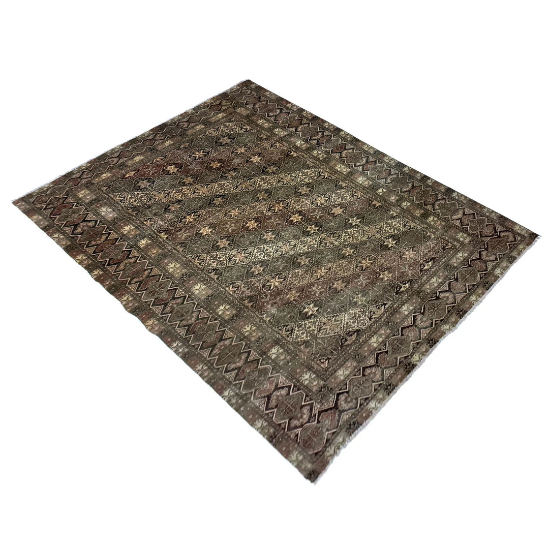 Multicolor Persian Kashan Rug 7'6" x 10'10" Hand-Knotted | No. AL672474