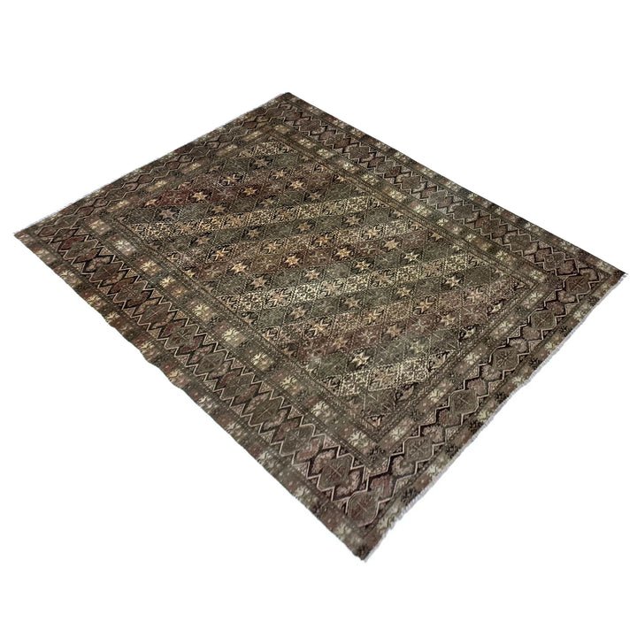 Multicolor Persian Kashan Rug 7'6" x 10'10" Hand-Knotted | No. AL672474