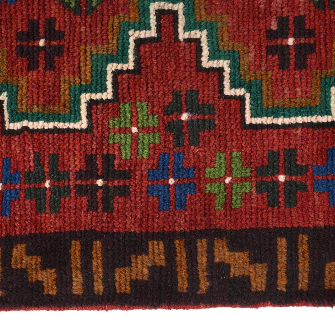 Afghan Baluchi Rug 2' 7" x 9' 7" Hand-Knotted | No. AL67258