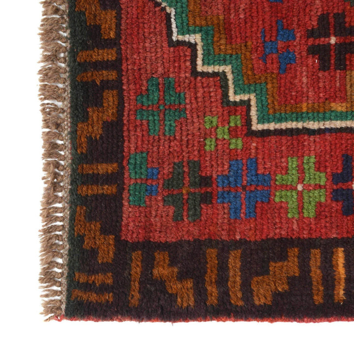 Afghan Baluchi Rug 2' 7" x 9' 7" Hand-Knotted | No. AL67258
