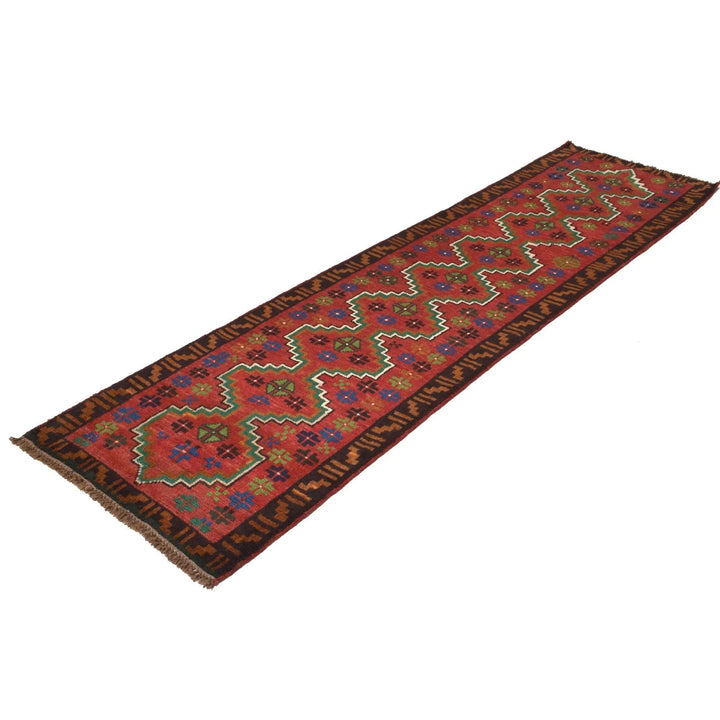 Afghan Baluchi Rug 2' 7" x 9' 7" Hand-Knotted | No. AL67258