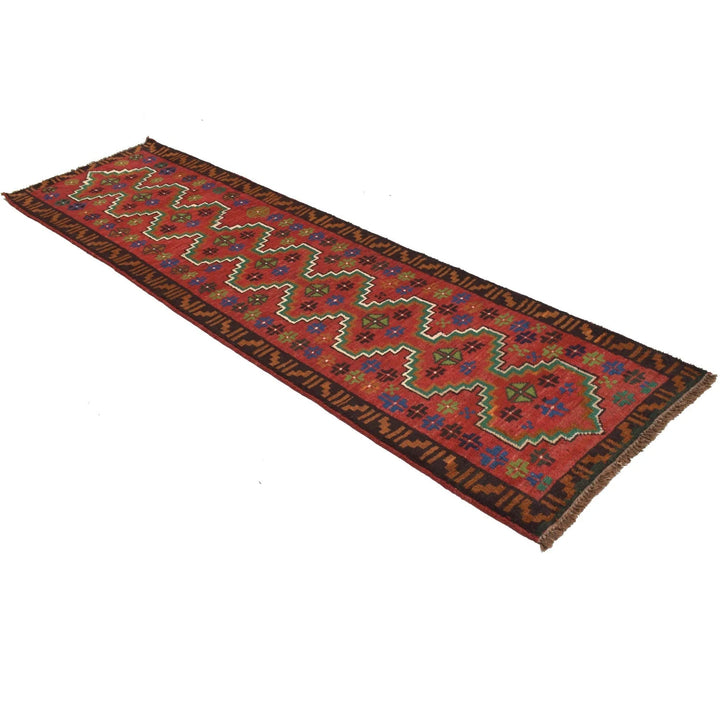 Afghan Baluchi Rug 2' 7" x 9' 7" Hand-Knotted | No. AL67258