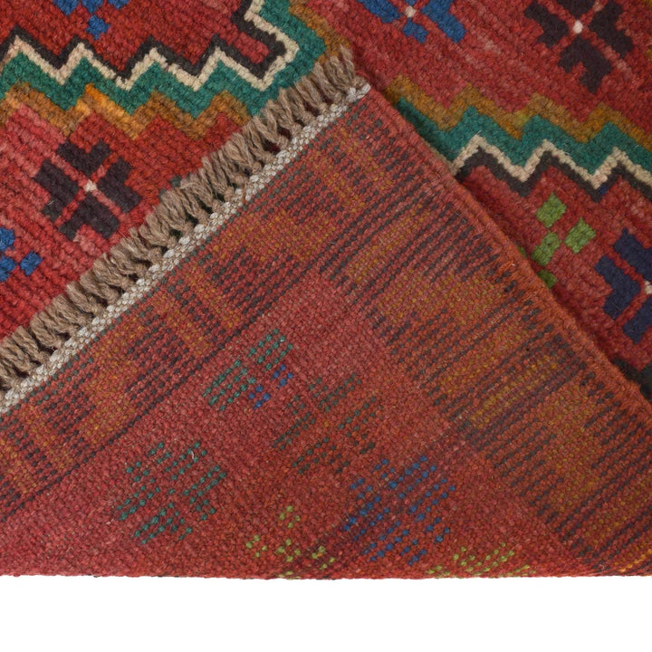 Afghan Baluchi Rug 2' 7" x 9' 7" Hand-Knotted | No. AL67258
