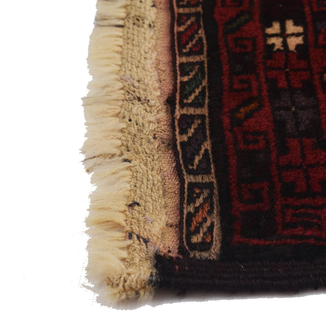 Afghan Baluchi Rug 3' 2" x 4' 8" Hand-Knotted | No. AL67427
