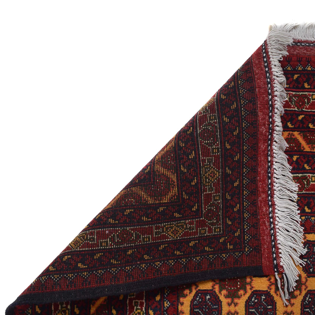 Orange Afghan Khoja Roshnai Rug 4'9" x 6'6" Hand-Knotted | No. AL67508