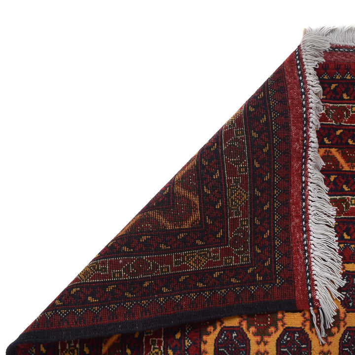Orange Afghan Khoja Roshnai Rug 4'9" x 6'6" Hand-Knotted | No. AL67508
