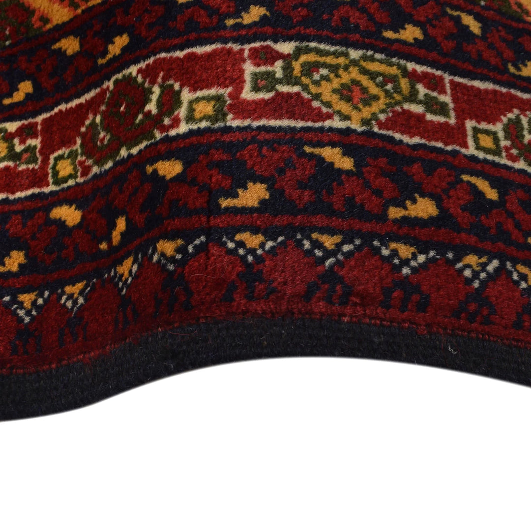 Orange Afghan Khoja Roshnai Rug 4'9" x 6'6" Hand-Knotted | No. AL67508