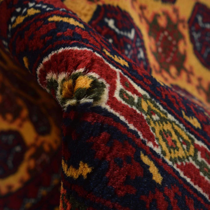 Orange Afghan Khoja Roshnai Rug 4'9" x 6'6" Hand-Knotted | No. AL67508