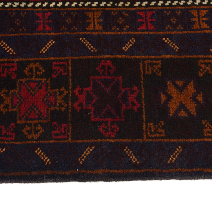 Afghan Baluchi Rug 4' 1" x 7' 1" Hand-Knotted | No. AL67528