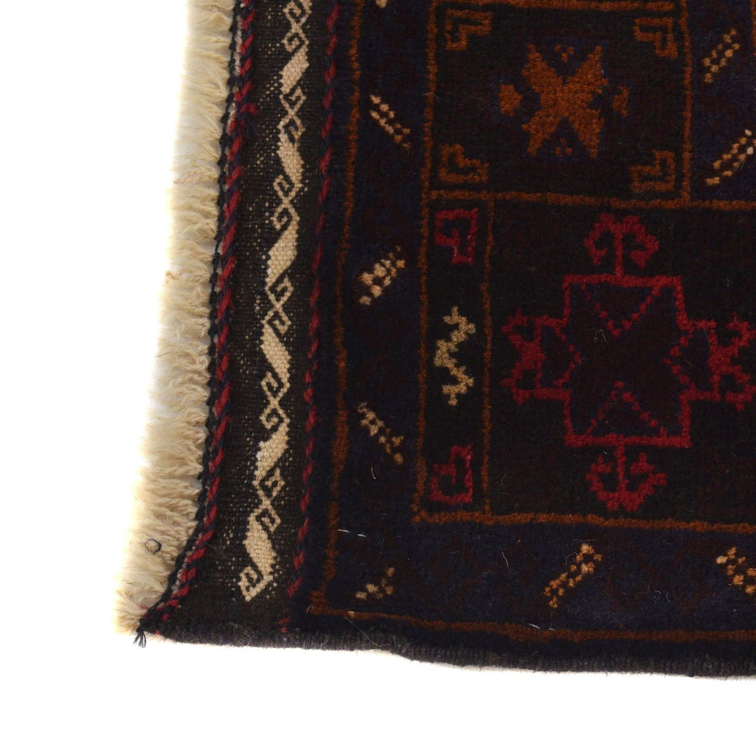 Afghan Baluchi Rug 4' 1" x 7' 1" Hand-Knotted | No. AL67528