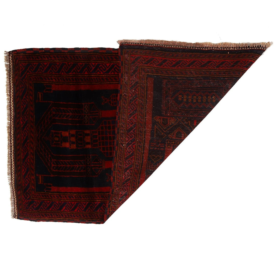 Afghan Prayer Rug 2' 8" x 4' 7" Hand-Knotted | No. AL67614