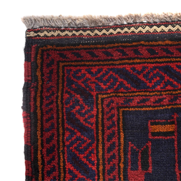Afghan Prayer Rug 2' 8" x 4' 7" Hand-Knotted | No. AL67614