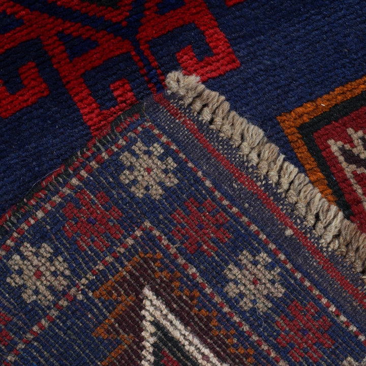 Afghan Baluchi Rug 2' 7" x 4' 2" Hand-Knotted | No. AL67644