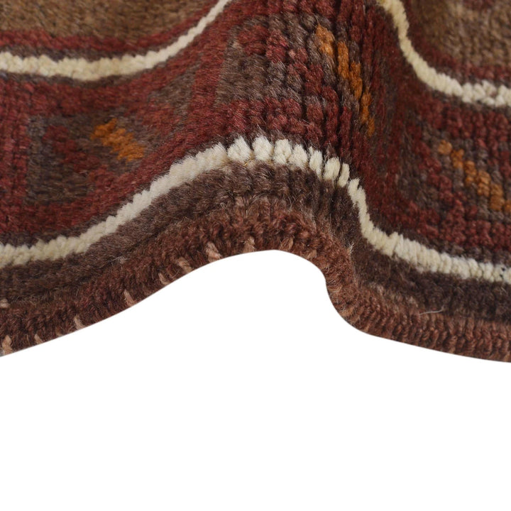 Brown Pakistani Overdye Rug 3' 1" x 4' 8" Hand-Knotted | No. AL67661
