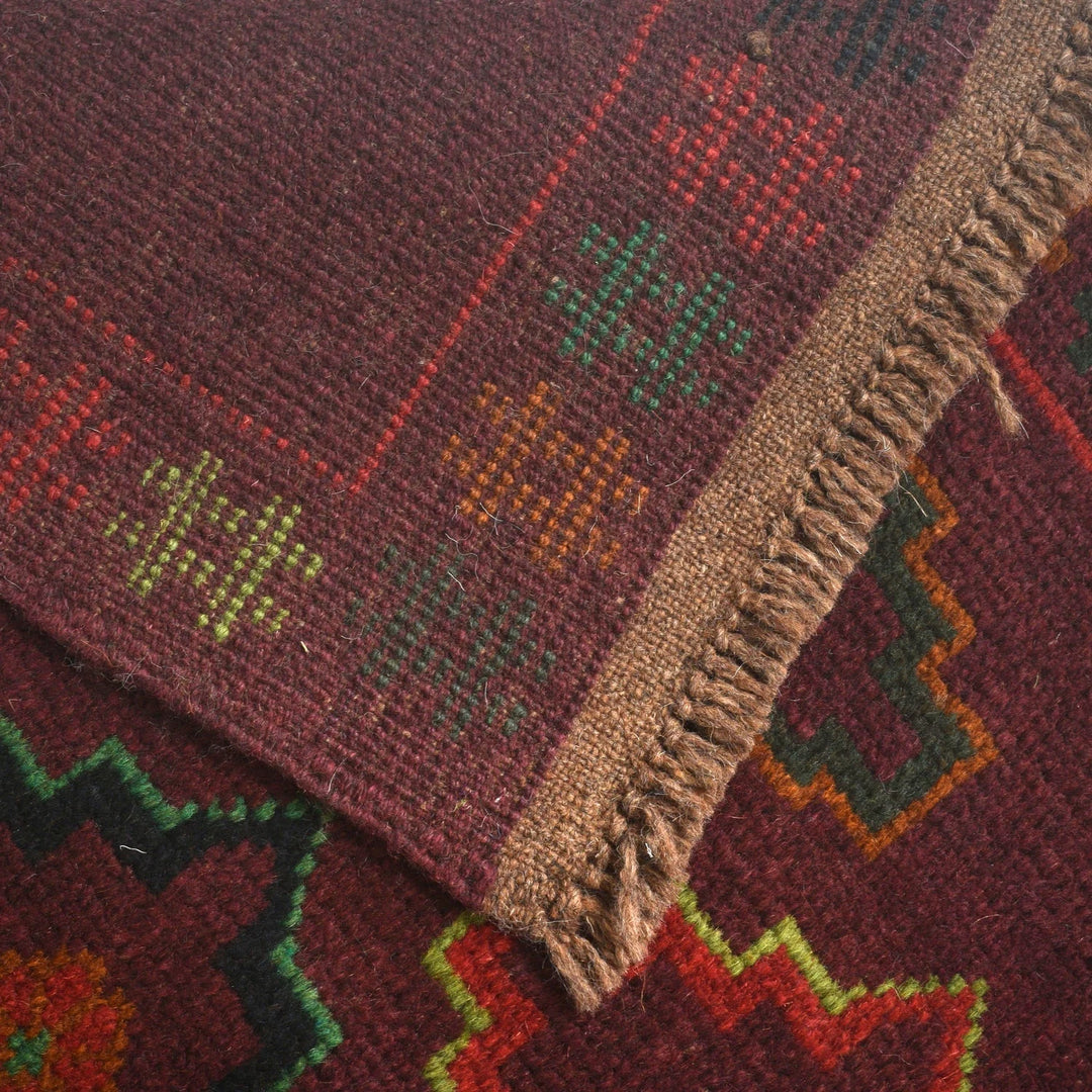 Afghan Baluchi Rug 4' 4" x 6' 2" Hand-Knotted | No. AL68002