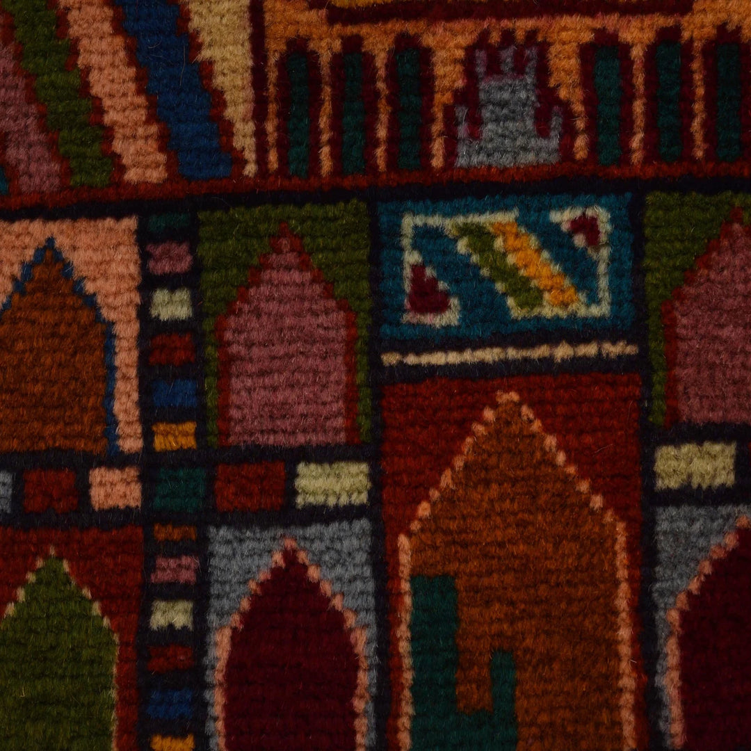 Afghan Prayer Rug 2' 9" x 3' 11" Hand-Knotted | No. AL68003