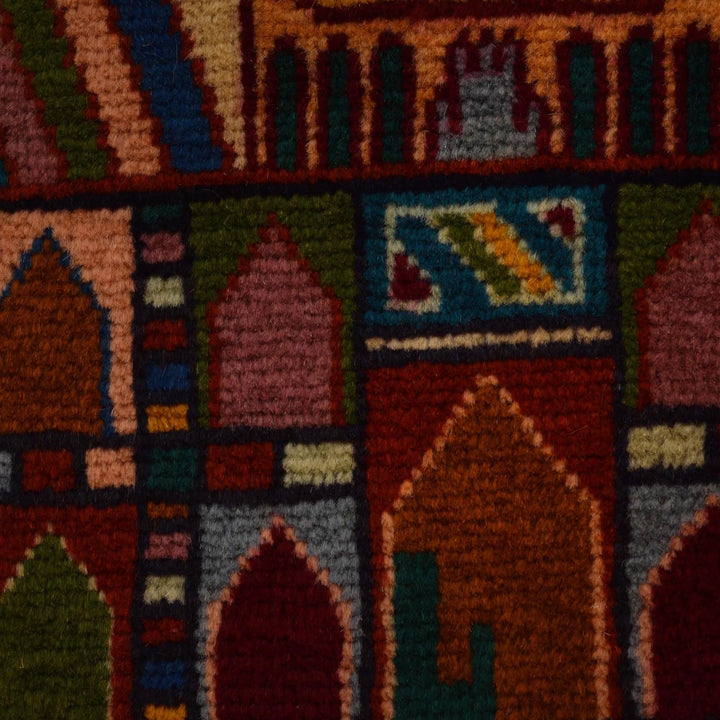Afghan Prayer Rug 2' 9" x 3' 11" Hand-Knotted | No. AL68003