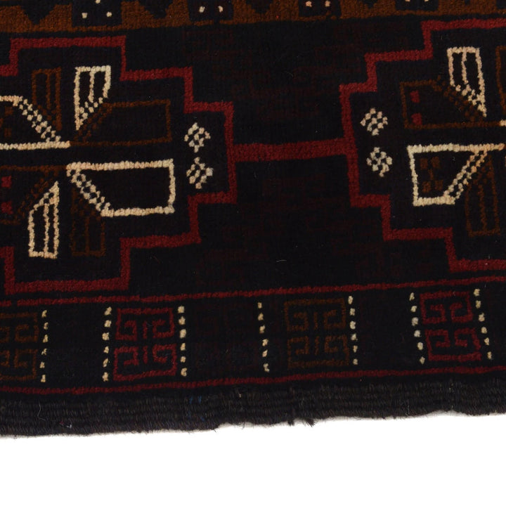 Afghan Baluchi Rug 4' 2" x 6' 7" Hand-Knotted | No. AL68013