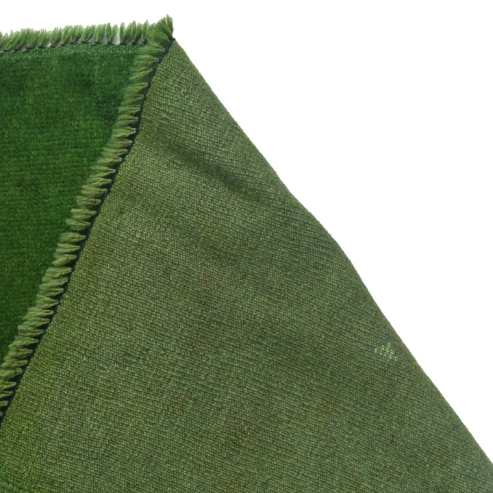 Green Pakistani Overdye Rug 3' 0" x 4' 7" Hand-Knotted | No. AL68066