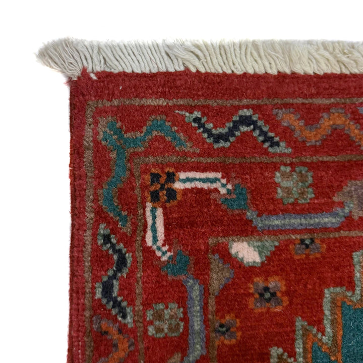 Red Afghan Waziri Rug 2' 9" x 4' 0" Hand-Knotted | No. AL68147