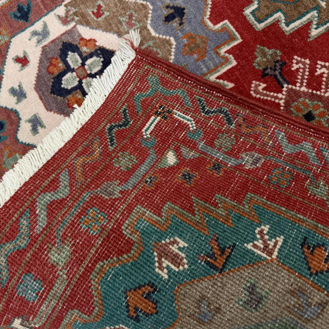 Red Afghan Waziri Rug 2' 9" x 4' 0" Hand-Knotted | No. AL68147