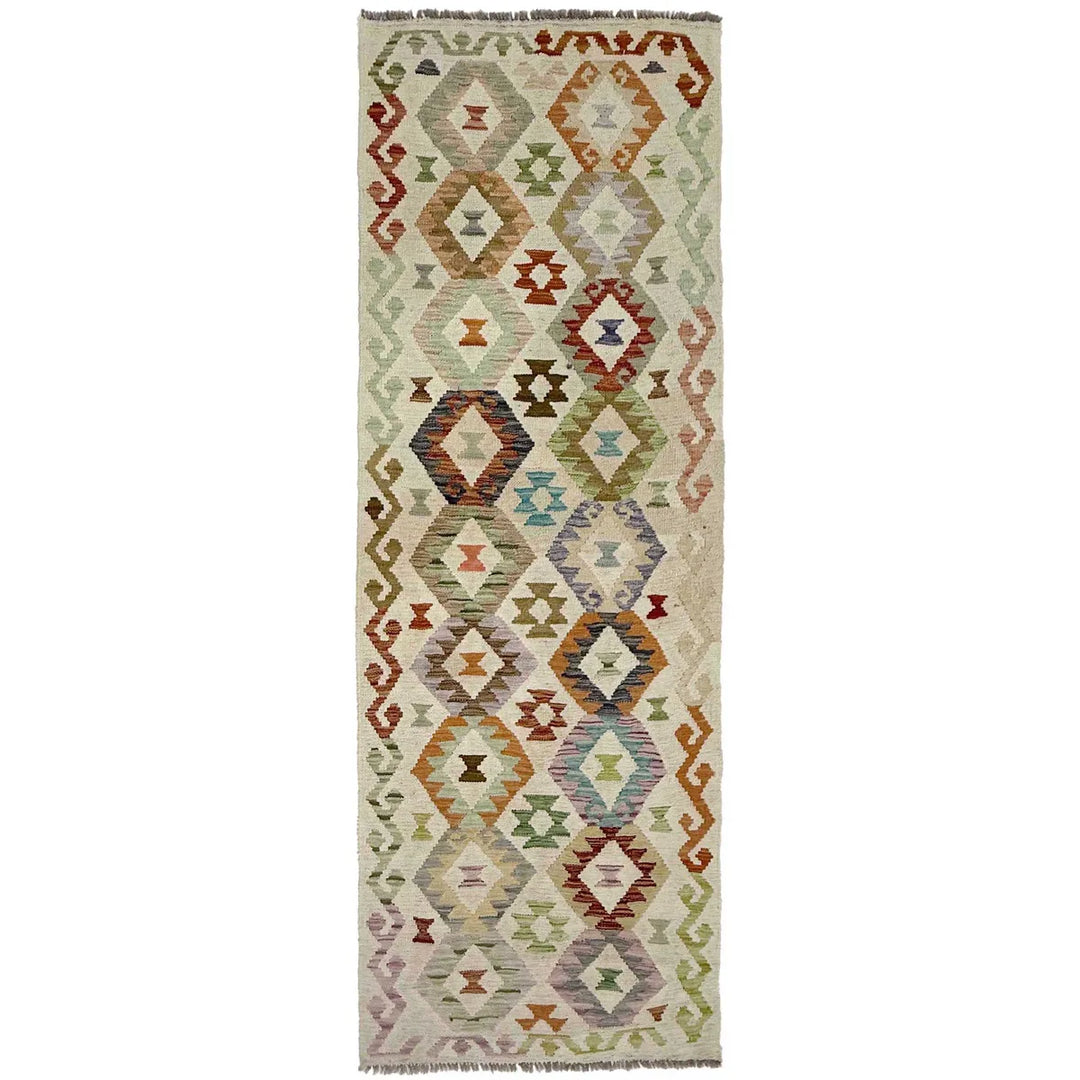 Afghan Kilim Rug 2' 7" x 7' 9" Flat-Weave | No. AL68230