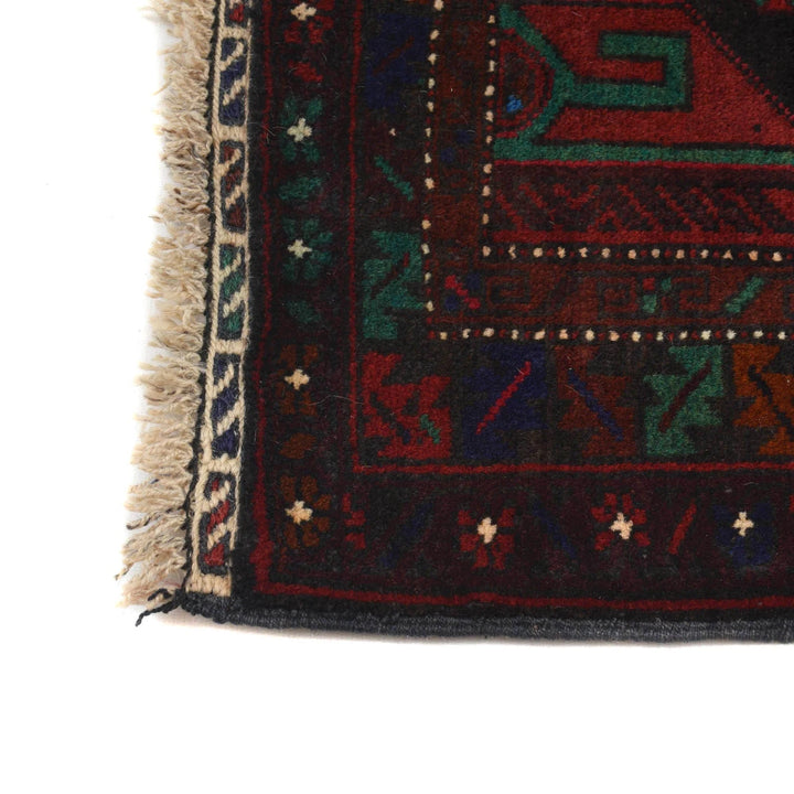 Afghan Baluchi Rug 2' 9" x 4' 3" Hand-Knotted | No. AL68250