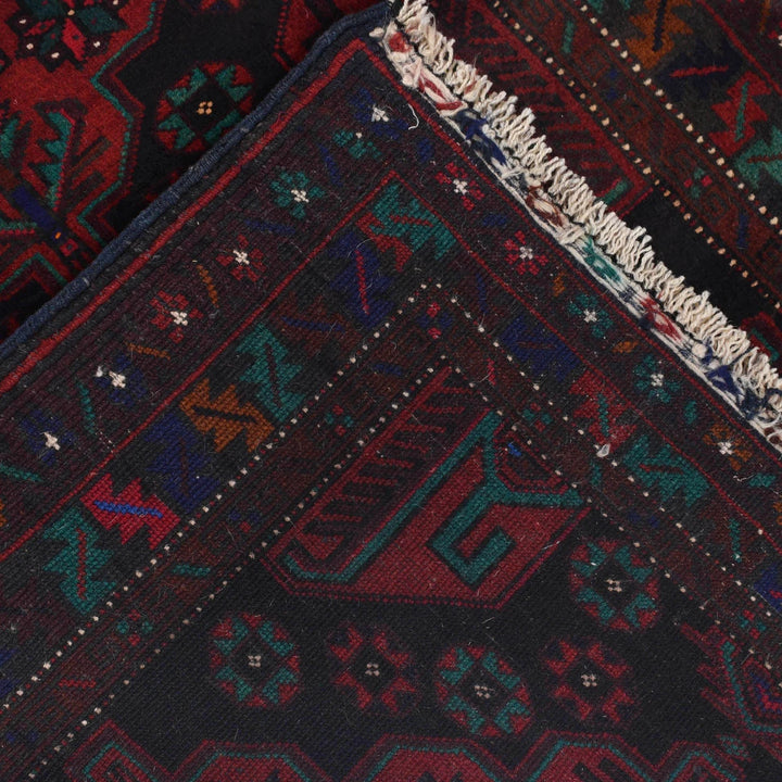 Afghan Baluchi Rug 2' 9" x 4' 3" Hand-Knotted | No. AL68250