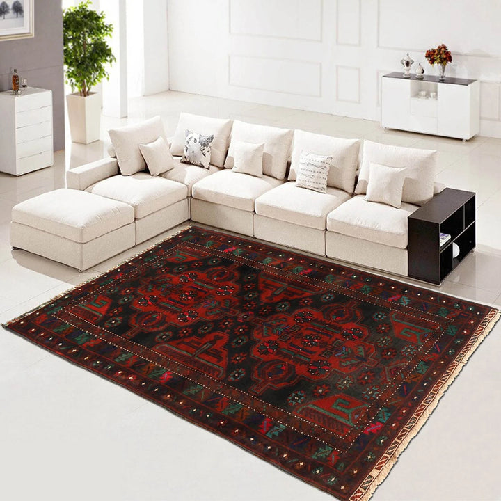Afghan Baluchi Rug 2' 9" x 4' 3" Hand-Knotted | No. AL68250