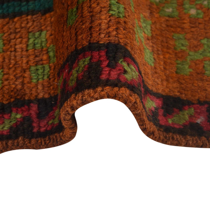 Orange Afghan Baluchi Rug 2' 2" x 6' 7" Hand-Knotted | No. AL68260