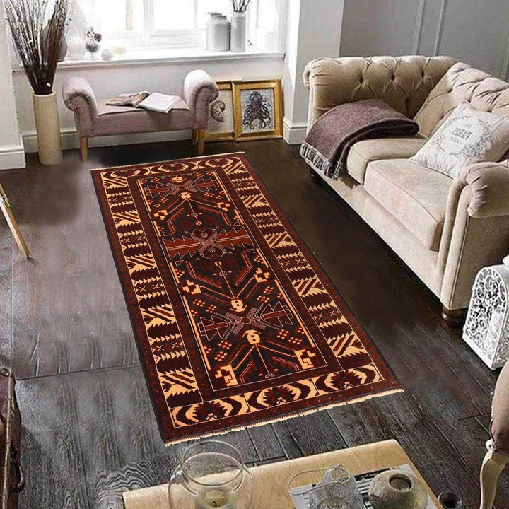 Afghan Baluchi Rug 3' 4" x 6' 3" Hand-Knotted | No. AL68287