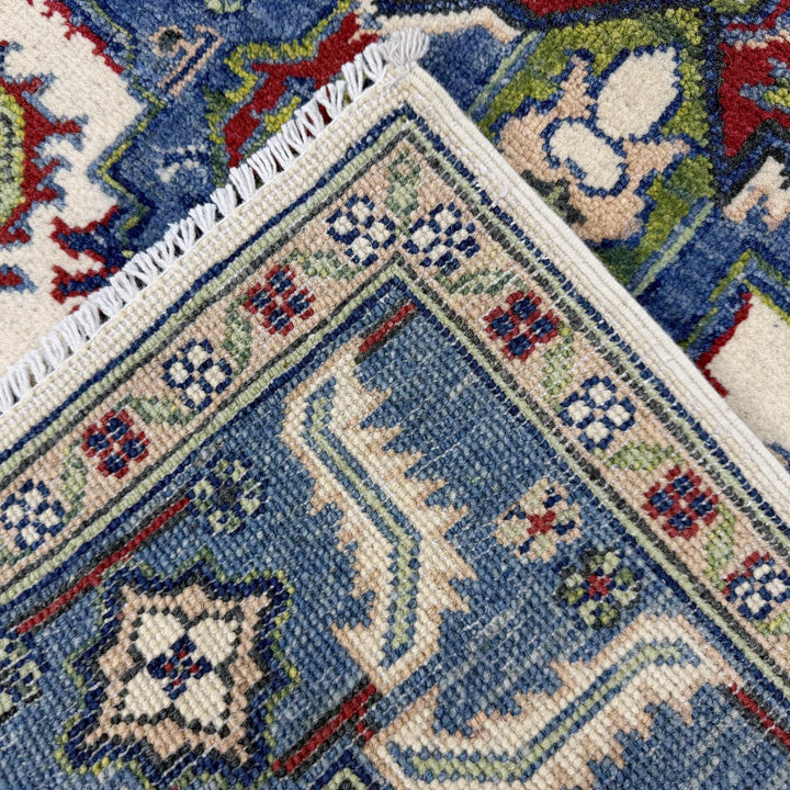 Afghan Heriz Rug 4' 0" x 5' 8" Hand-Knotted | No. AL68341