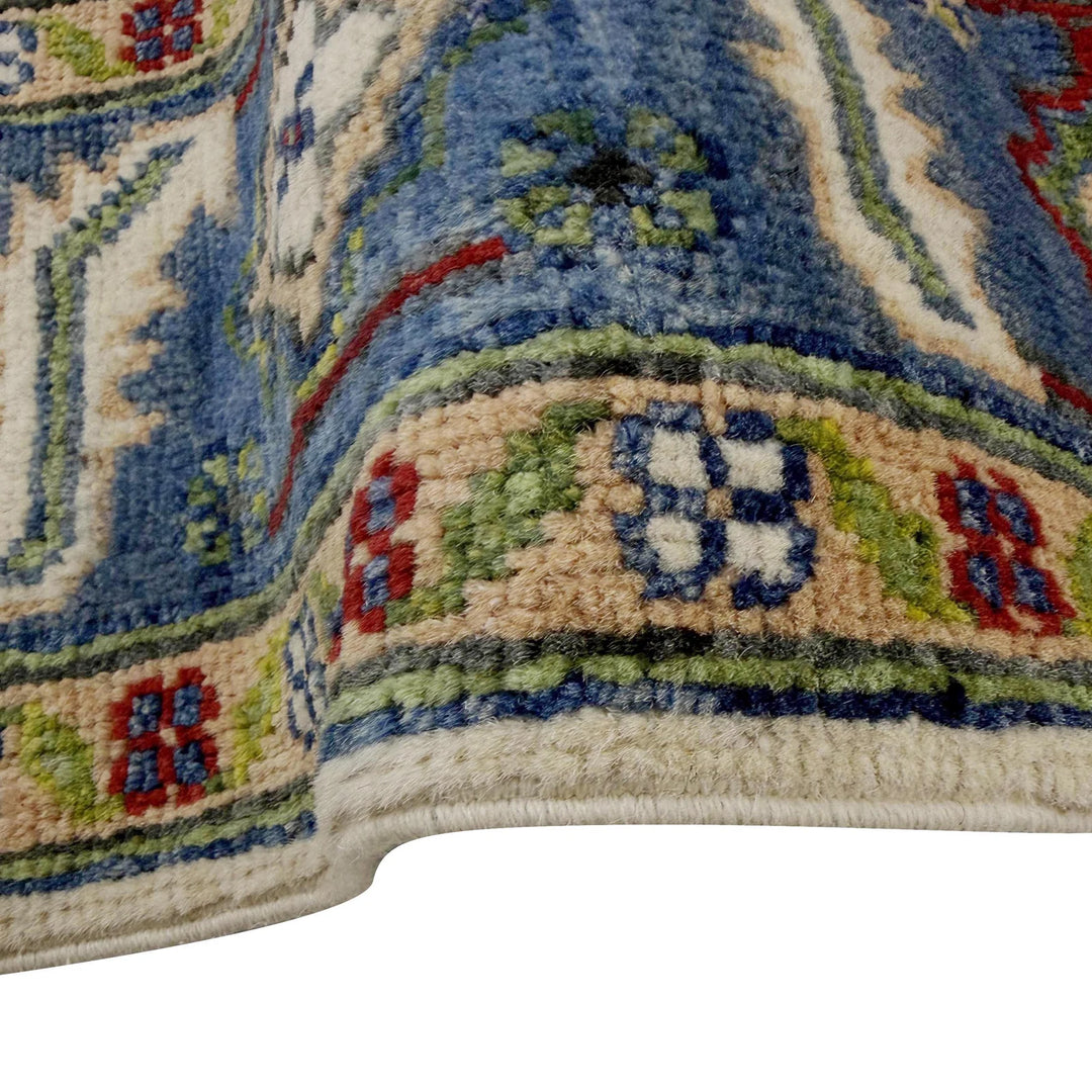 Afghan Heriz Rug 4' 0" x 5' 8" Hand-Knotted | No. AL68341