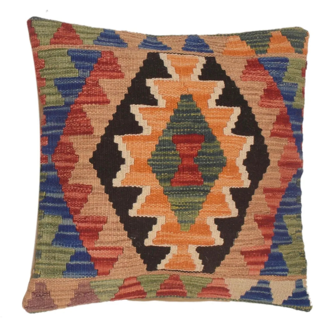 Afghan Kilim Rug 1' 6" x 1' 6" Flat-Weave | No. AL68349