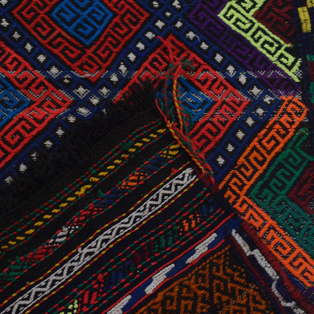 Afghan Tribal Suzani Kilim Runner 2' 4" x 6' 8" Flat-Weave | No. AL68352