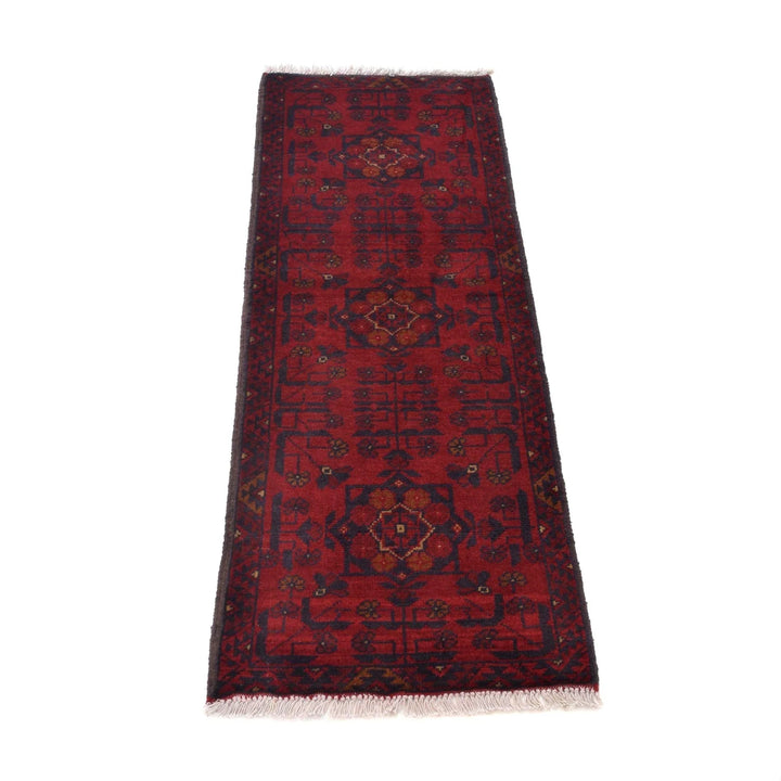 Red Afghan Khal Mohammadi Rug 1' 8" x 4' 8" Hand-Knotted | No. AL68518