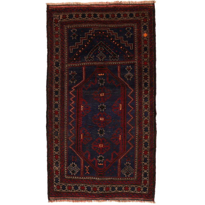 Afghan Prayer Rug 2' 11" x 5' 1" Hand-Knotted | No. AL68527