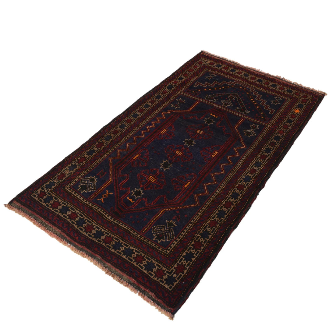 Afghan Prayer Rug 2' 11" x 5' 1" Hand-Knotted | No. AL68527