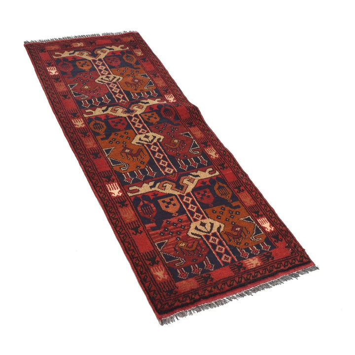Afghan Khal Mohammadi Rug 1' 9" x 4' 10" Hand-Knotted | No. AL68561