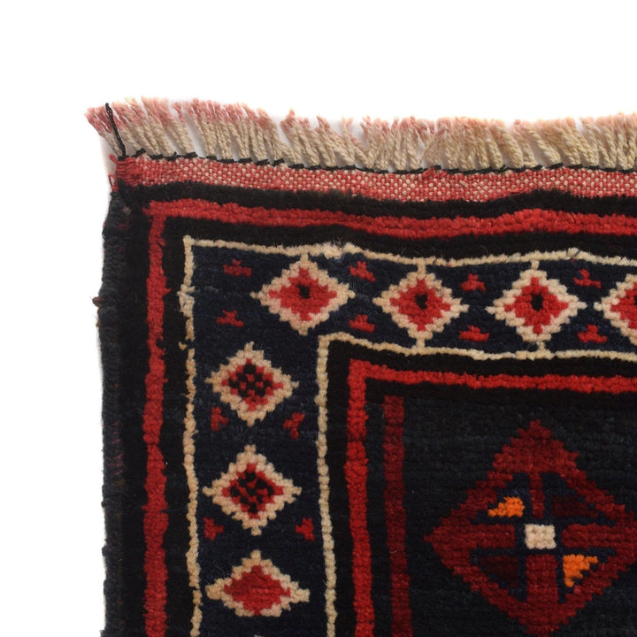 Afghan Baluchi Rug 4' 2" x 5' 11" Hand-Knotted | No. AL68607