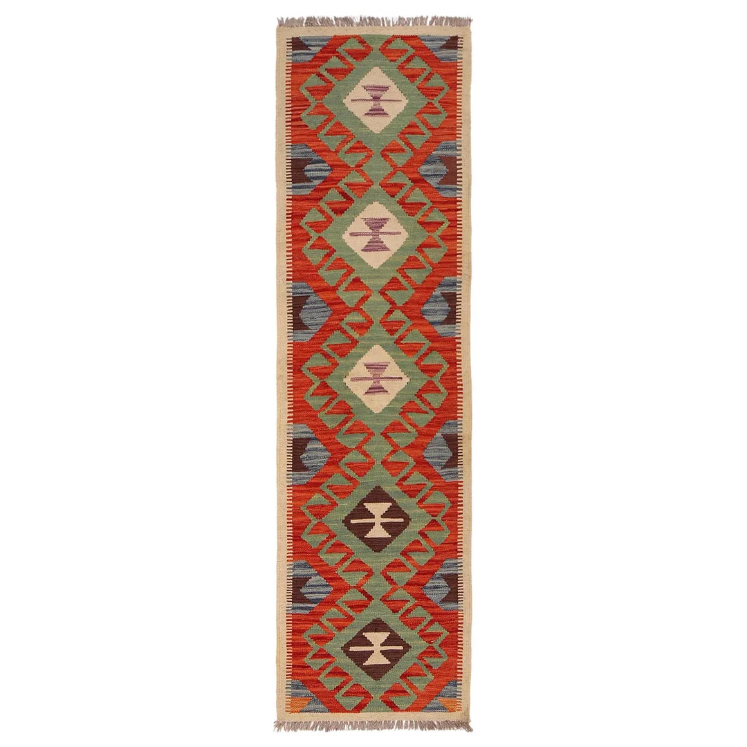 Afghan Vegetable Kilim Rug 1' 8" x 6' 3" Flat-Weave | No. AL68629
