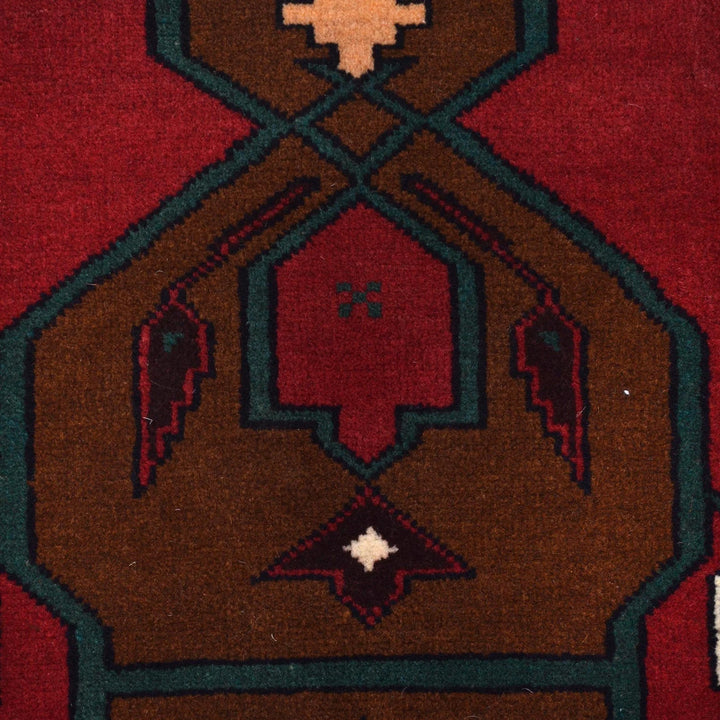 Afghan Baluchi Rug 2' 11" x 4' 10" Hand-Knotted | No. AL68654