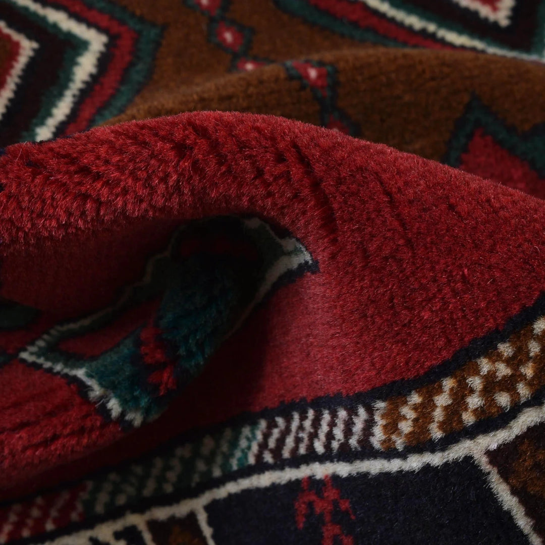 Afghan Baluchi Rug 2' 11" x 4' 10" Hand-Knotted | No. AL68654