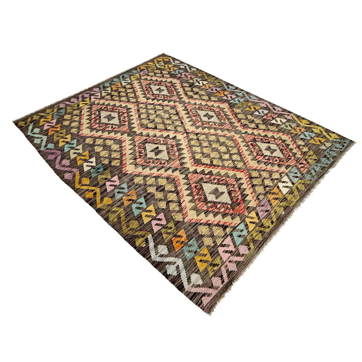 Afghan Kilim Rug 4' 10" x 6' 8" Flat-Weave | No. AL68786