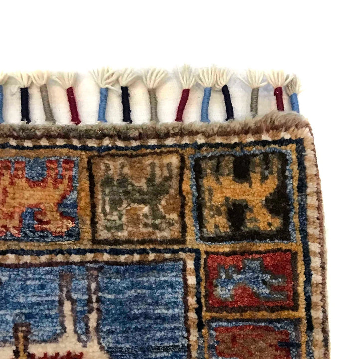 Afghan Shikargah Rug 3' 3" x 4' 10" Hand-Knotted | No. AL68831