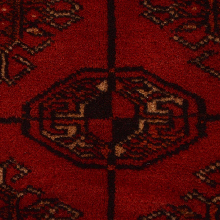Red Afghan Baluchi Rug 4' 3" x 5' 10" Hand-Knotted | No. AL68855
