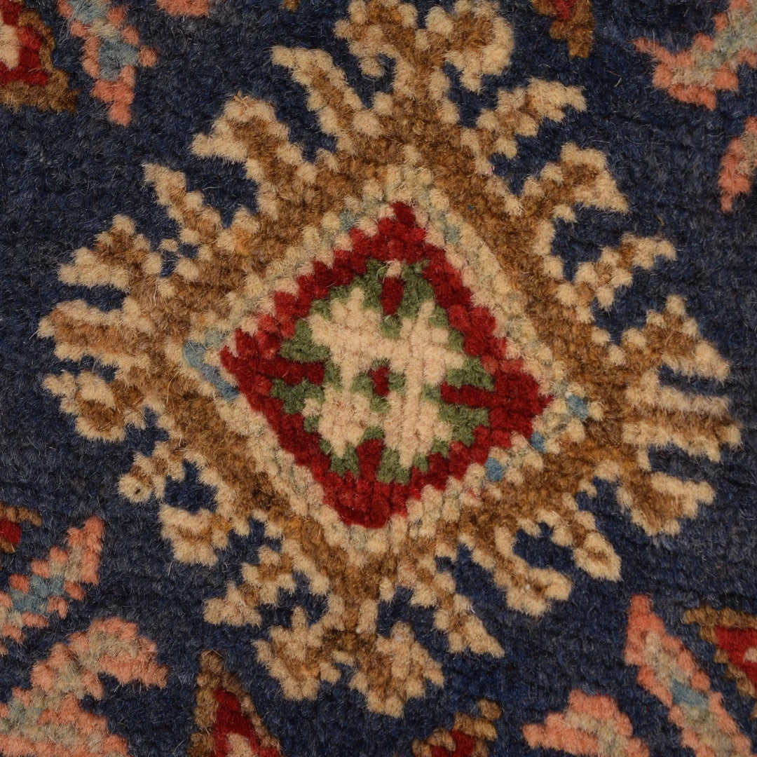 Gray Afghan Kazak Rug 3' 3" x 5' 0" Hand-Knotted | No. AL68919