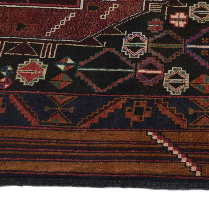 Afghan Baluchi Rug 3' 6" x 6' 1" Hand-Knotted | No. AL69073