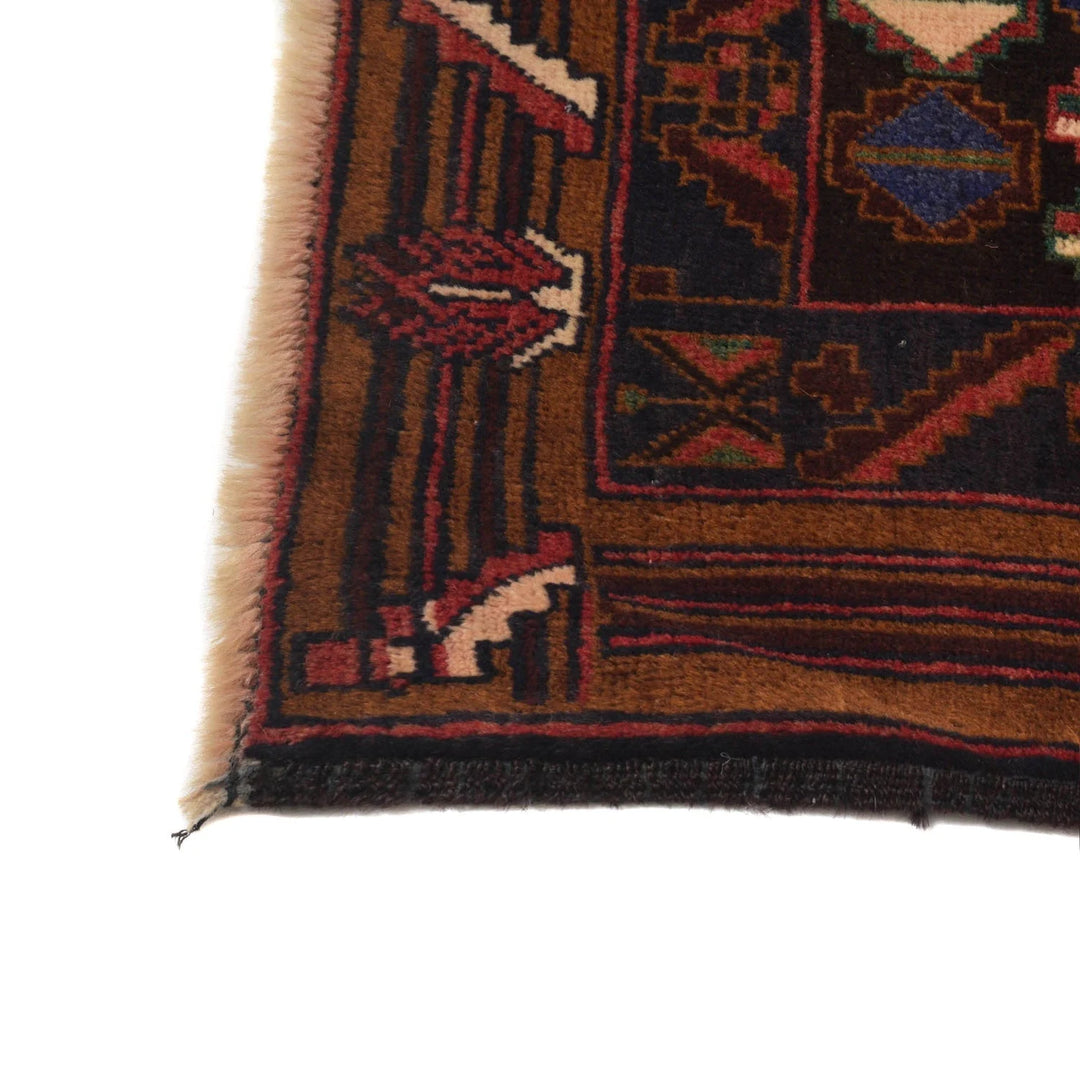 Afghan Baluchi Rug 3' 6" x 6' 1" Hand-Knotted | No. AL69073