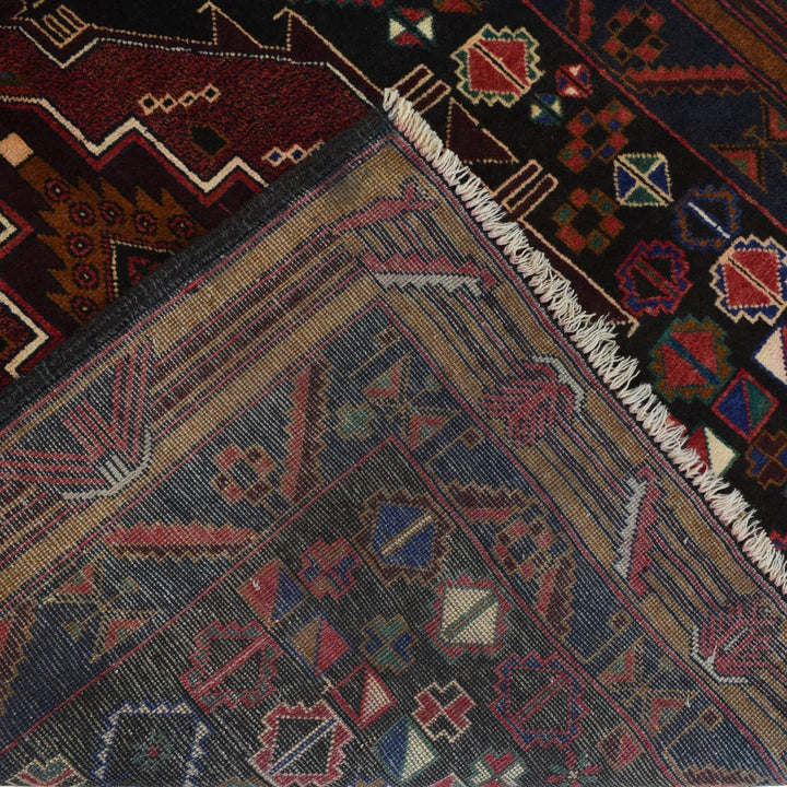 Afghan Baluchi Rug 3' 6" x 6' 1" Hand-Knotted | No. AL69073